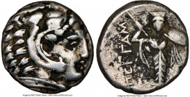 MYSIA. Pergamum. Ca. early 3rd century BC. AR diobol (11mm, 1h). NGC VF. Ca. 310-282 BC. Head of Heracles right, wearing lion skin headdress, paws tie...