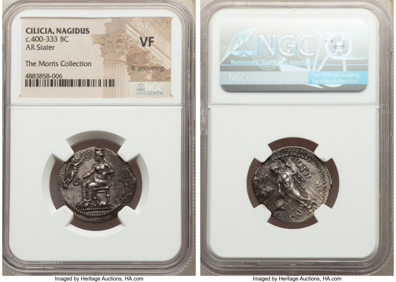 CILICIA. Nagidus. Ca. 400-333 BC. AR stater (25mm, 10h). NGC VF, light smoothing...