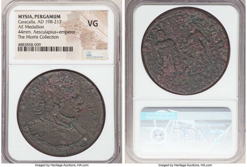 MYSIA. Pergamum. Caracalla (AD 198-217). AE medallion (44mm, 5h). NGC VG. M. Cae...