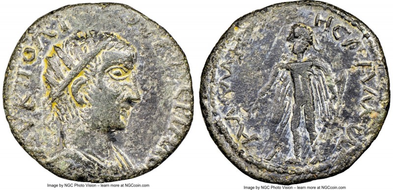CILICIA. Lamus. Valerian I (AD 253-260). AE (25mm, 7h). NGC Choice VF. AV K ΠO Λ...