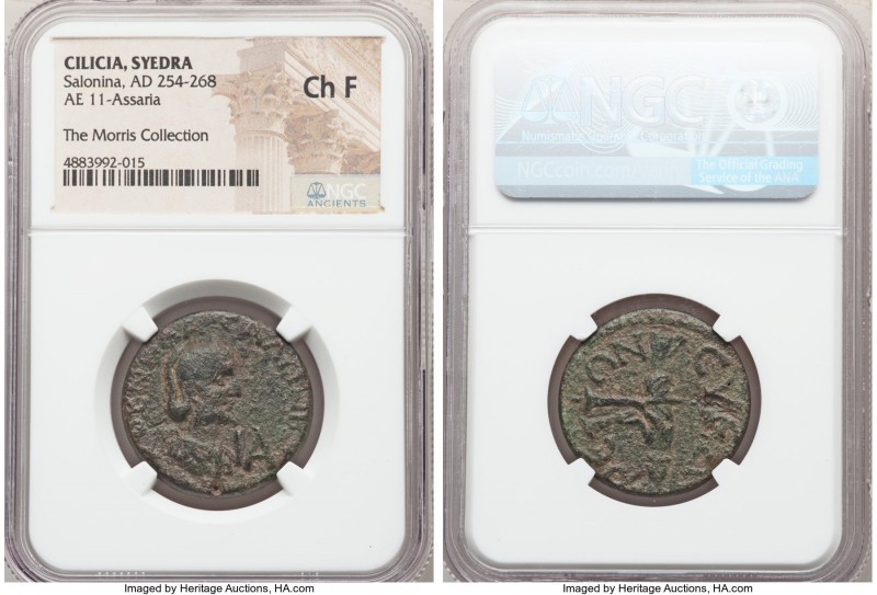 CILICIA. Syedra. Salonina (AD 254-268). AE 11-assaria (26mm, 6h). NGC Choice Fin...