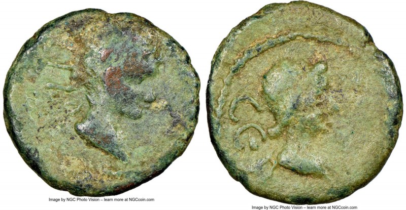 ASIA MINOR. Uncertain mint. Tiberius and Livia(?) (AD 14-37). AE (14mm, 10h). NG...