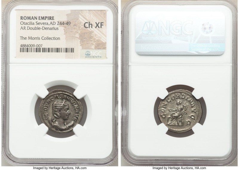 Otacilia Severa (AD 244-49). AR antoninianus (22mm, 12h). NGC Choice XF. Rome. M...