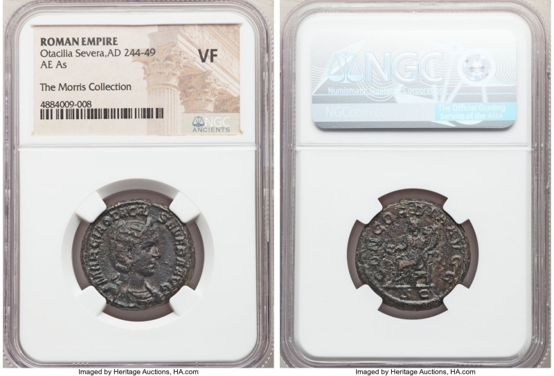 Otacilia Severa (AD 244-49). AE as (25mm, 12h). NGC VF. Rome, AD 244-249. MARCIA...