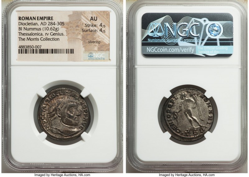 Diocletian (AD 284-305). BI follis or nummus (22mm, 10.62 gm, 11h). NGC AU 4/5 -...