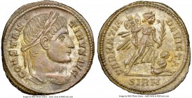 Constantine I the Great, as Augustus (AD 307-337). AE3 or BI nummus (19mm, 3.26 gm, 12h). NGC Choice AU 5/5 - 5/5, Silvering. Sirmium, AD 324-325. CON...