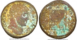 Constantine I the Great, as Augustus (AD 307-337). AE3 or BI nummus (20mm, 3.47 gm, 5h). NGC Choice VF 5/5 - 2/5. Antioch, 9th officina, AD 327-328. C...