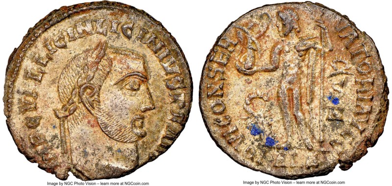 Licinius I (AD 308-324). BI follis or reduced nummus (19mm, 3.61 gm, 12h). NGC M...