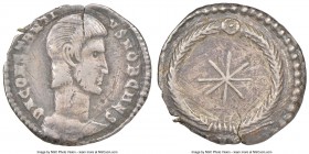Constantius Gallus (AD 351-354). AR siliqua (20mm, 2.63 gm, 12h). NGC Fine 4/5 - 1/5, damage. Lugdunum, AD 353-355. D N CONSTANTI-VS NOB CAES, bare bu...