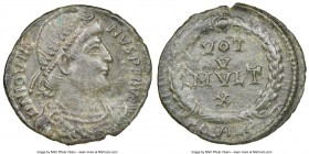 Jovian (AD 363-364). AE3 or nummus (20mm, 2.91 gm, 7h). NGC AU 4/5 - 3/5, light scratches. Aquileia, 1st officina, 26 June AD 363-16 February AD 364. ...