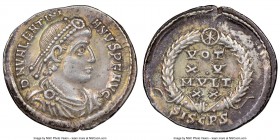 Valentinian I, Western Roman Empire (AD 364-375). AR siliqua (18mm, 1.89 gm, 6h). NGC AU 5/5 - 4/5. Siscia, ca. November AD 375. D N VALENTINI-ANVS P ...