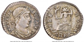 Valens, Eastern Roman Empire (AD 364-378). AR siliqua (18mm, 1.74 gm, 12h). NGC Choice XF 5/5 - 5/5. Trier, AD 367-375. D N VALEN-S P F AVG, pearl-dia...