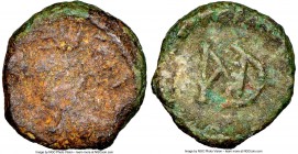 VANDALS. Gelimer (AD 530-534). AE4 or nummus (9mm, 0.72 gm, 9h). NGC Fine 3/5 - 2/5. Carthage. GEILAMIR, pearl-diademed, draped and cuirassed bust of ...