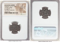 Philippicus Bardanes (AD 711-713). AE follis or 40 nummi (21mm, 4.68 gm, 6h). NGC VF 4/5 - 2/5. Constantinople, 1st officina, dated Regnal Year 2 (AD ...