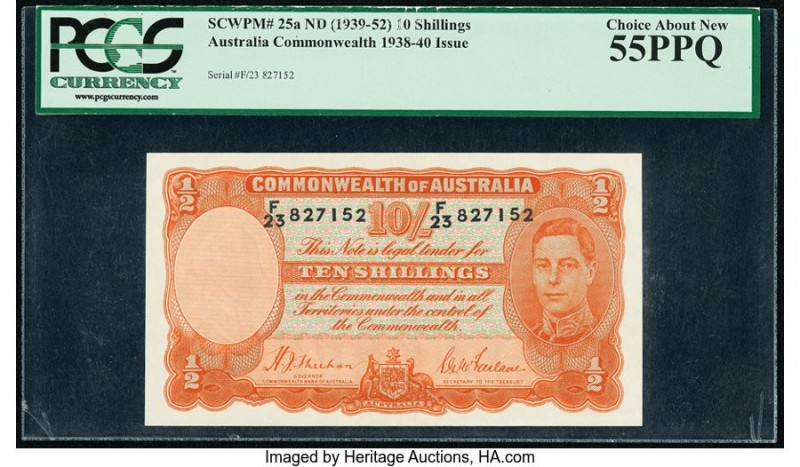 Australia Commonwealth Bank of Australia 10 Shillings ND (1939) Pick 25a R12 PCG...