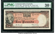 Australia Commonwealth Bank of Australia 10 Pounds ND (1954-59) Pick 32 R62 PMG Very Fine 30 EPQ. 

HID09801242017

© 2020 Heritage Auctions | All Rig...