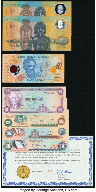 A Collection of Commemorative Banknotes from Australia; Brazil; Nepal; Thailand;...