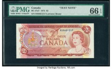 Canada Bank of Canada $2 1974 Pick 86at BC-47aT Test Note PMG Gem Uncirculated 66 EPQ. 

HID09801242017

© 2020 Heritage Auctions | All Rights Reserve...