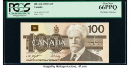 Canada Bank of Canada $100 1988 Pick 99d BC-60d PCGS Gem New 66PPQ. 

HID09801242017

© 2020 Heritage Auctions | All Rights Reserved