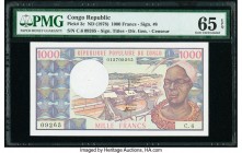 Congo Republic Banque des Etats de l'Afrique Centrale 1000 Francs ND (1978) Pick 3c PMG Gem Uncirculated 65 EPQ. 

HID09801242017

© 2020 Heritage Auc...