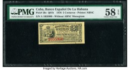 Cuba El Banco Espanol de la Habana 5 Centavos 15.5.1876 Pick 29c PMG Choice About Unc 58 EPQ. 

HID09801242017

© 2020 Heritage Auctions | All Rights ...