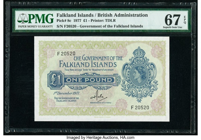 Falkland Islands Government of the Falkland Islands 1 Pound 1.12.1977 Pick 8c PM...