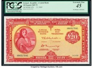Ireland - Republic Central Bank of Ireland 20 Pounds 3.3.1969 Pick 67b PCGS Extremely Fine 45. Repaired edge tear at top center.

HID09801242017

© 20...