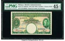 Malaya Board of Commissioners of Currency 5 Dollars 1941 (ND 1945) Pick 12 PMG Choice Extremely Fine 45 EPQ. 

HID09801242017

© 2020 Heritage Auction...
