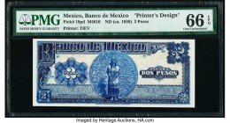 Mexico Banco de Mexico 2 Pesos ND (ca. 1920-30) Pick 19pd Printer's Design PMG Gem Uncirculated 66 EPQ. 

HID09801242017

© 2020 Heritage Auctions | A...