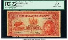 New Zealand Reserve Bank of New Zealand 10 Shillings 1.8.1934 Pick 154 PCGS Fine 12. Splits; tears; damage.

HID09801242017

© 2020 Heritage Auctions ...