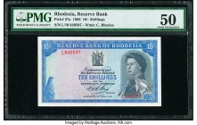 Rhodesia Reserve Bank of Rhodesia 10 Shillings 1.6.1966 Pick 27a PMG About Uncirculated 50. 

HID09801242017

© 2020 Heritage Auctions | All Rights Re...