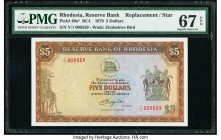 Rhodesia Reserve Bank of Rhodesia 5 Dollars 15.5.1979 Pick 40a* RC4 Replacement PMG Superb Gem Unc 67 EPQ. 

HID09801242017

© 2020 Heritage Auctions ...