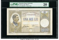 Romania Banca Nationala a Romaniei 1000 Lei 15.3.1934 Pick 37a PMG Very Fine 20. Tears.

HID09801242017

© 2020 Heritage Auctions | All Rights Reserve...