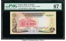 Sudan Bank of Sudan 5 Pounds 1974 Pick 14b PMG Superb Gem Unc 67 EPQ. 

HID09801242017

© 2020 Heritage Auctions | All Rights Reserved