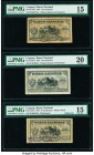 Uruguay Banco Nacional 10 Centesimos 25.8.1887 Pick A87a (2); A87c Three Examples PMG Choice Fine 15 (2); Very Fine 20. 

HID09801242017

© 2020 Herit...
