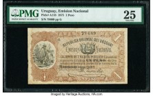 Uruguay Republica Oriental del Uruguay 1 Peso 25.1.1875 Pick A118 PMG Very Fine 25. 

HID09801242017

© 2020 Heritage Auctions | All Rights Reserved