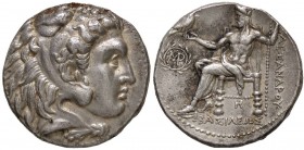 GRECHE - RE DI MACEDONIA - Alessandro III (336-323 a.C.) - Tetradracma (Babilonia) - Testa di Eracle a d. /R Zeus seduto a s. con aquila e scettro; da...