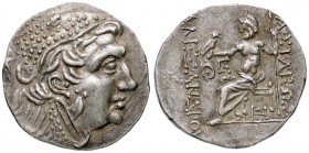 GRECHE - RE DI MACEDONIA - Alessandro III (336-323 a.C.) - Tetradracma (Odessus) - Testa di Eracle a d. /R Zeus seduto a s. con aquila e scettro Price...