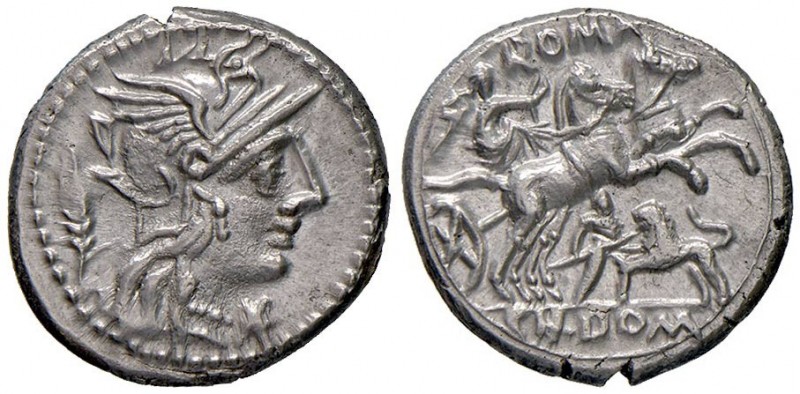 ROMANE REPUBBLICANE - DOMITIA - Cn. Domitius Ahenobarbus (128 a.C.) - Denario - ...