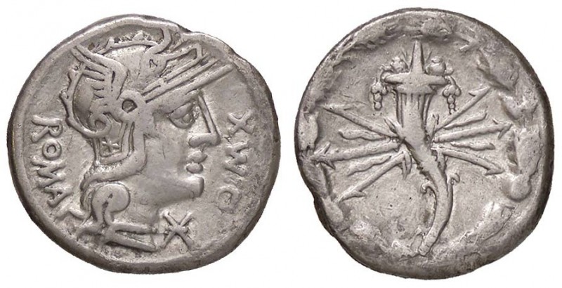 ROMANE REPUBBLICANE - FABIA - Q. Fabius Maximus (127 a.C.) - Denario - Testa di ...