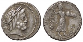 ROMANE REPUBBLICANE - PROCILIA - L. Procilius (80 a.C.) - Denario - Testa di Giove a d. /R Giunone Sospita andante a d. brandisce una lancia e uno scu...
