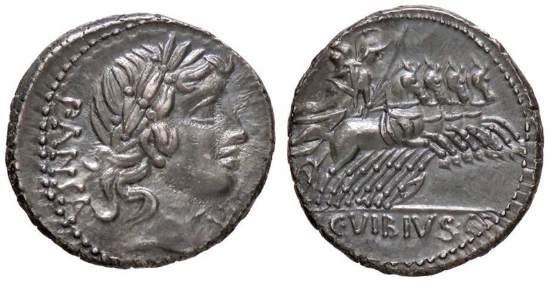 ROMANE REPUBBLICANE - VIBIA - C. Vibius C. F. Pansa (90 a.C.) - Denario - Testa ...