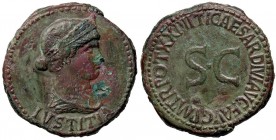 ROMANE IMPERIALI - Livia (moglie di Augusto) - Dupondio - Busto a d. /R S C entro scritta circolare C. 4 (AE g. 13,4) Ritocchi
BB+