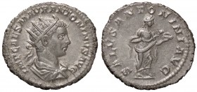 ROMANE IMPERIALI - Elagabalo (218-222) - Antoniniano - Busto radiato, drappeggiato e corazzato a d. /R La Salute stante a d. alimenta un serpente C. 2...