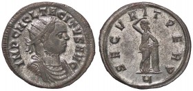 ROMANE IMPERIALI - Tacito (275-276) - Antoniniano - Busto radiato e drappeggiato a d. /R La Sicurezza stante con gambe incrociate appoggiata a una col...