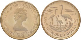 ESTERE - BAHAMAS - Elisabetta II (1952) - 100 Dollari 1974 - Fenicotteri Kr. 73 AU Proof In confezione
FS