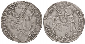 ZECCHE ITALIANE - CARMAGNOLA - Michele Antonio di Saluzzo (1504-1528) - Cornuto CNI 47/101; MIR 146 R (AG g. 5,7)
BB+