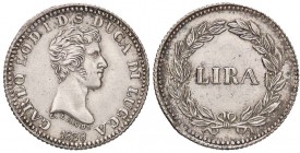 ZECCHE ITALIANE - LUCCA - Carlo Ludovico di Borbone (1824-1847) - Lira 1838 Pag. 264; Mont. 449 R AG
SPL