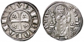 ZECCHE ITALIANE - MILANO - Prima Repubblica (1250-1310) - Ambrogino ridotto CNI 22/30; MIR 68/2 (AG g. 2,08)M latina al R/ Ottimi dettagli del Santo
...