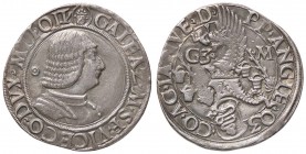 ZECCHE ITALIANE - MILANO - Galeazzo Maria Sforza (1466-1476) - Testone Crippa 6/A; MIR 201/2 (AG g. 9,69)
qSPL